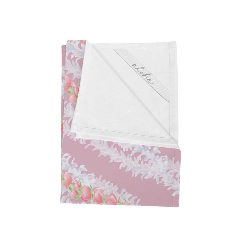 Red Rose Lei Flour Sack Kitchen Towel